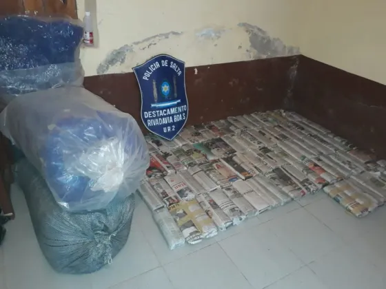 Incautaron más de 100 kilos de hojas de coca en Rivadavia Banda Sur                                    