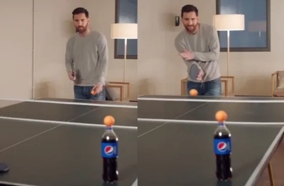 Messi brilla hasta en el Ping pong. VIDEO