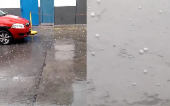 ¡Tremendo! Fuerte caída de granizo en Salta