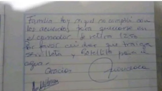 Lo dejaron sin comer por no llevar una servilleta y una botellita