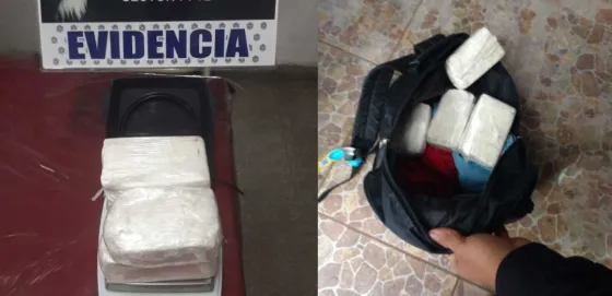 Viajaba con 4 paquetes de cocaína