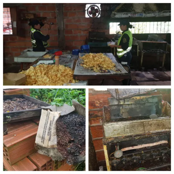 Fábrica clandestina: elaboraban papas fritas y garrapiñadas en condiciones insalubres