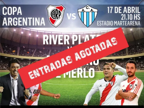 Se agotaron las entradas para River vs Argentinos de Merlo