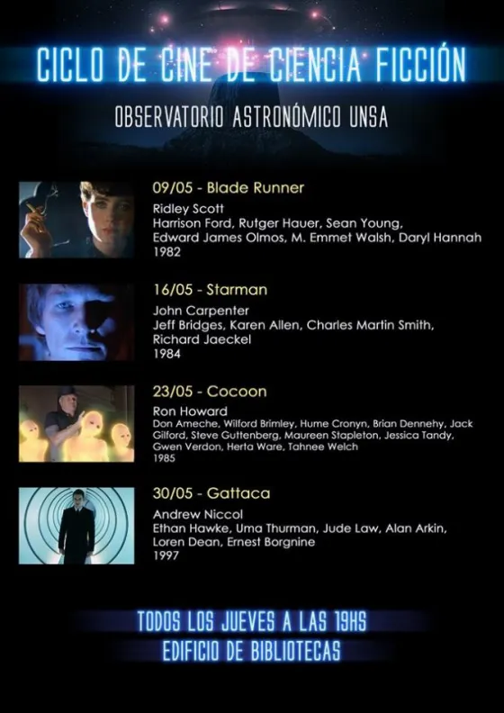 Ciclo de cine: se proyectarán películas de ciencia ficción en la UNSa
