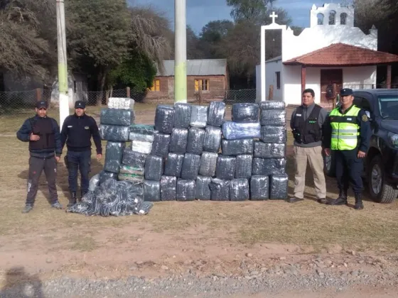 Secuestraron más de 700 kilos de hojas de coca