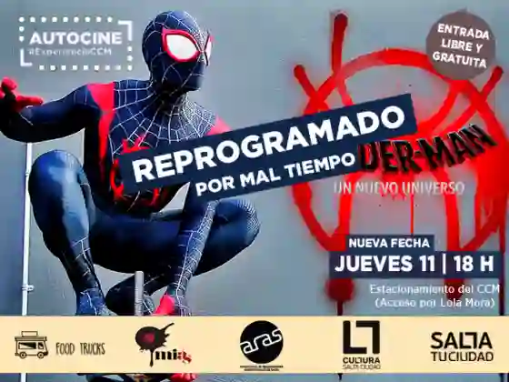 Reprogramaron la proyección de Spider-Man en el Autocine