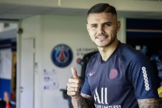 Icardi tuvo su primera práctica con el PSG