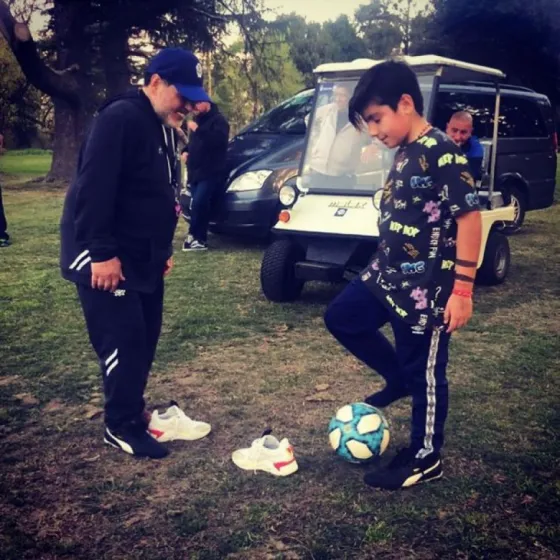 Diego Maradona se reencontró con su nieto Benjamín