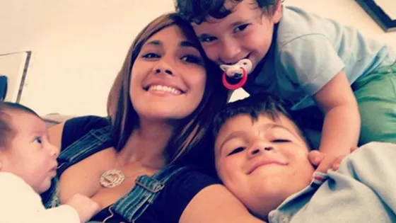 El saludo de Anto Roccuzzo y sus hijos a Messi por el sexto Balón de Oro