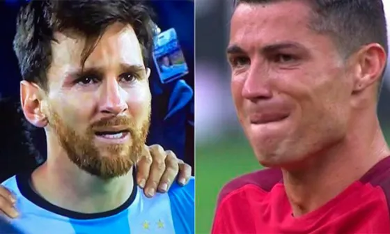 Messi y Ronaldo, vencidos por la emoción