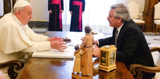 El papa Francisco y Alberto Fernández se reunieron en el Vaticano