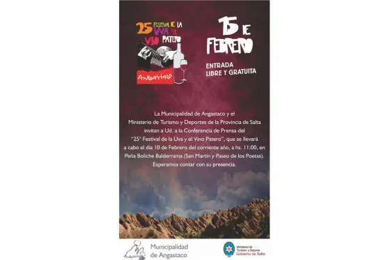 Se lanza la 25º edición del Festival de la Uva y el Vino Patero