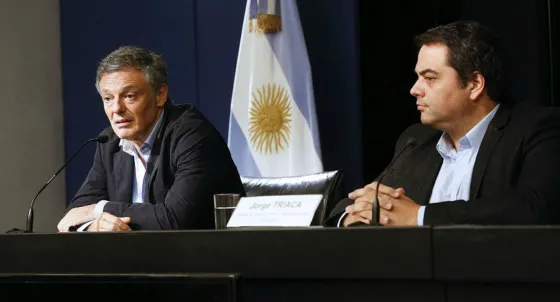 Francisco Cabrera junto a Jorge Triaca