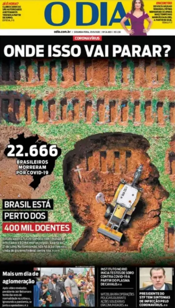La dura portada de un diario brasileño contra Bolsonaro
