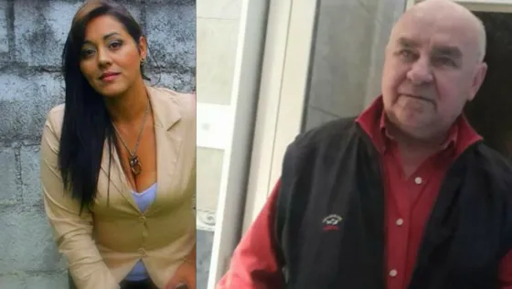 Andrea Lazarte, periodista amenazada y Jorge Tabllione, empleado municipal quien propina las amenazas