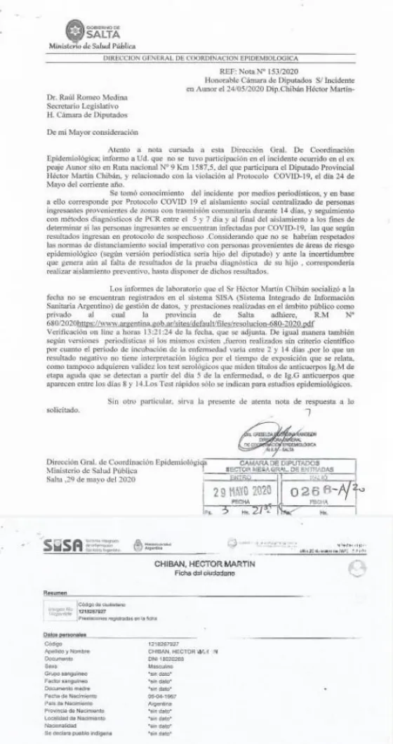 Escándalo con Chibán: el diputado debe entrar en cuarentena obligatoria