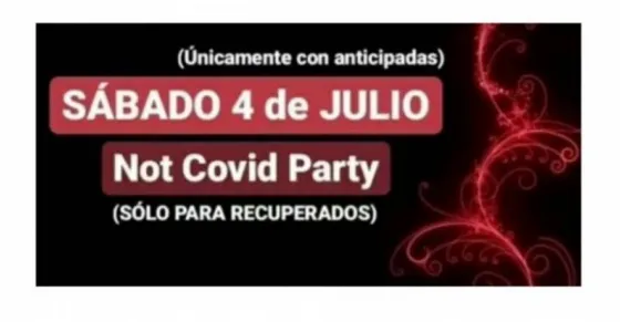Polémica por la “Not Covid Party”: una fiesta solo para personas recuperadas de coronavirus