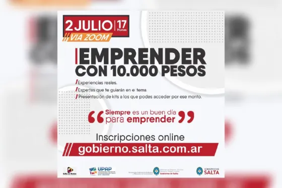 Capacitación gratuita para emprender con 10.000 pesos o menos