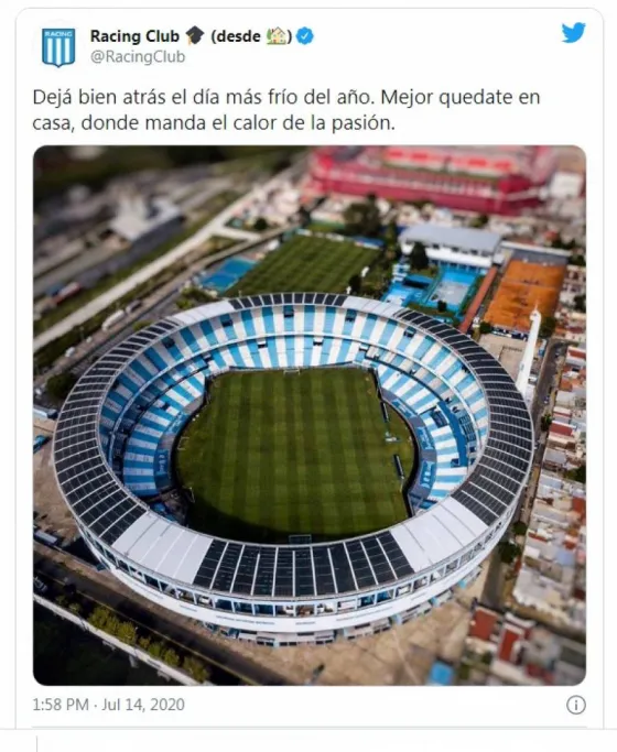 Racing y una chicaneada epica a Independiente en las redes sociales