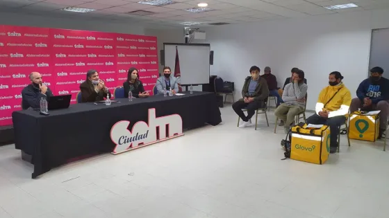 La municipalidad les presentó las bicisendas a los repartidores de la ciudad