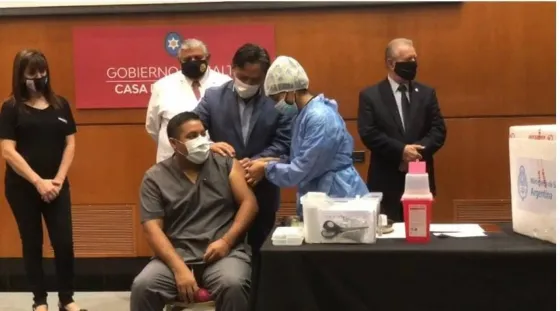 Así aplicaron la primera dosis de la Sputnik V en Salta