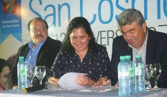 Verónica Morales, intendenta de San Cosme (Foto de Facebook: Prensa Municipalidad de San Cosme)