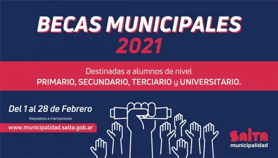 Desde el lunes 1 de febrero se habilitan las inscripciones para el Banco Municipal de Becas