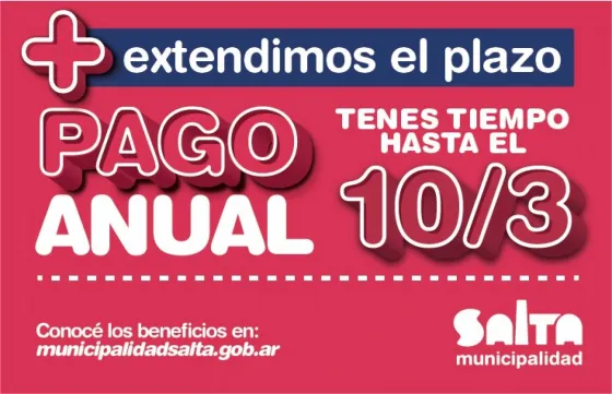 Extienden el Pago Anual hasta el 10 de marzo
