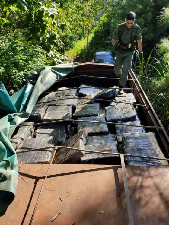 Marihuana: encontraron más de 7 toneladas ocultas en un camión en plena selva misionera