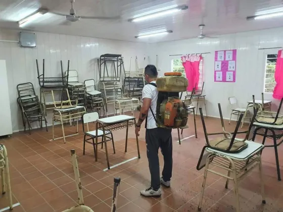 Alerta de dengue: una escuelita en Colonia Santa Rosa tuvo que ser fumigada