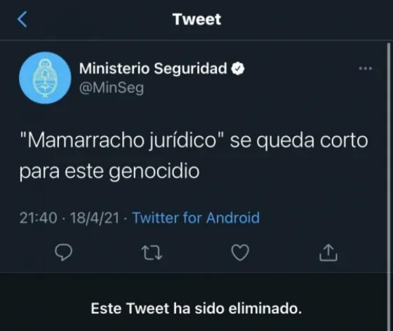 "Mamarracho jurídico": el tweet sobre las clases en CABA del Ministerio de Seguridad