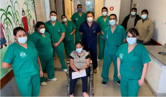 Nancy venció al Covid tras estar casi un mes internada