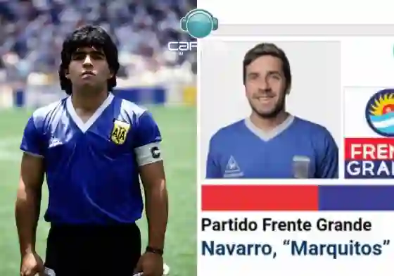 Un candidato a senador salteño se postuló con la camiseta de Maradona
