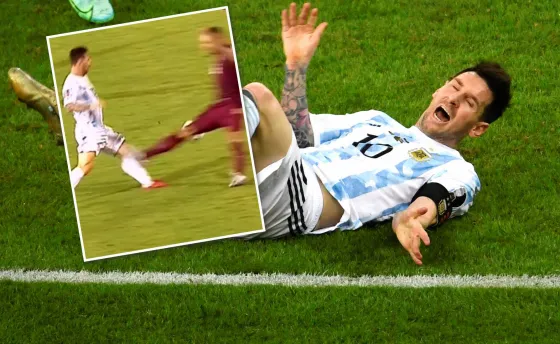 VIDEO: Así fue la patada criminal a Lionel Messi