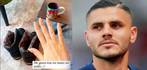 Wanda publicó una foto de su mano sin anillo