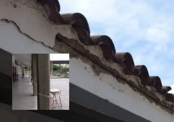 En Hipólito Yrigoyen, un colegio se cae a pedazos