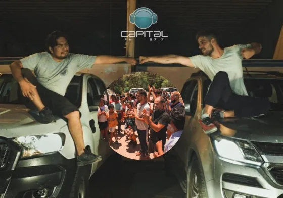 Salieron de fiesta en la camioneta que donó Santiago Maratea, volcaron y la destrozaron