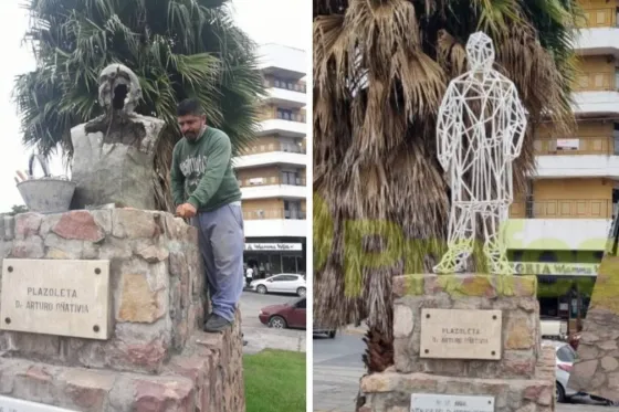 La Municipalidad aseguró que no autorizó que se cambiara el busto del Dr. Oñativia