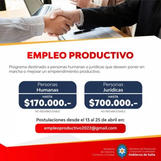 Empleo productivo: cómo conseguir préstamos no reembolsables para tu emprendimiento