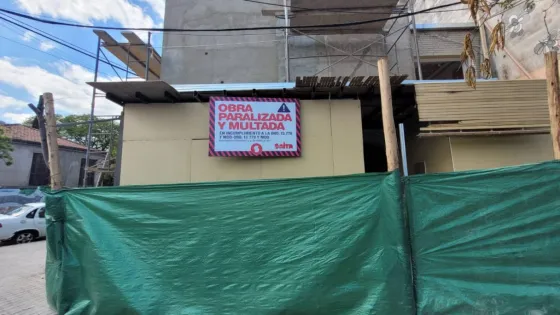 Labraron 10 multas a la empresa que ejecutaba una obra irregular en el Paseo Güemes