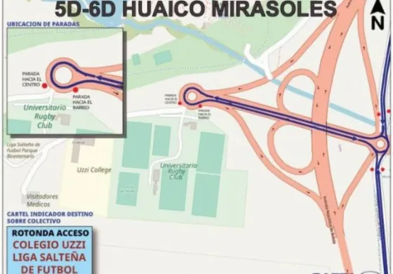 Cambio de recorrido de las líneas 5D-6D