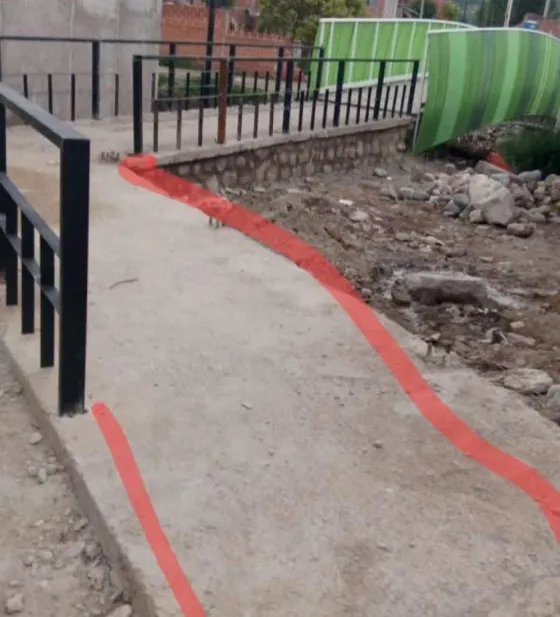 Vandalizaron la obra que se lleva adelante en el canal Tinkunaku