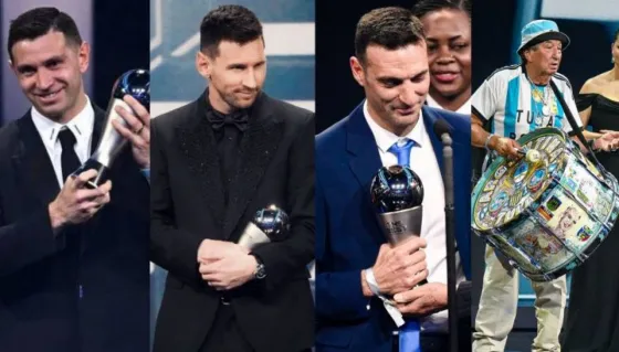"Dibu" Martínez, Scaloni y Messi premiados en el The Best