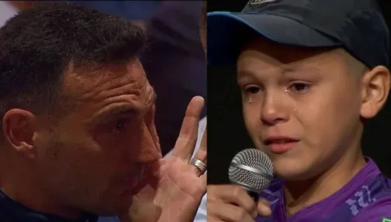 Video: José, el niño salteño, volvió a emocionar a la "Scaloneta"