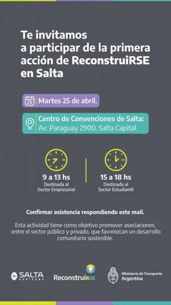 Se viene la primera acción reconstruiRSE en Salta