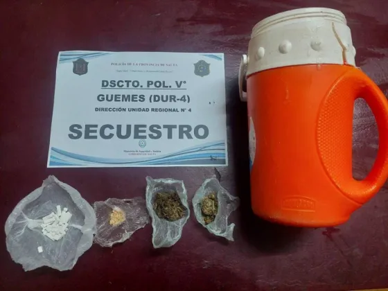 Detuvieron a una persona que intentó pasar droga en un Destacamento