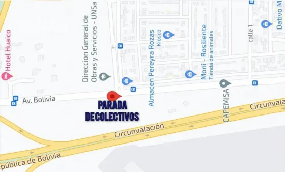 Anulan una parada de colectivos en el ingreso a Pereyra Rosas