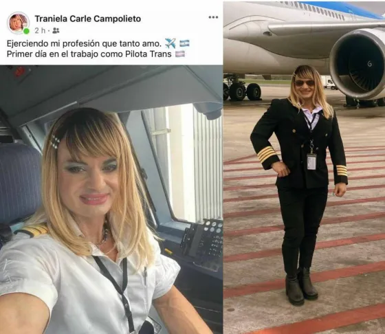Quién es Traniela Carle Campolieto, la primera piloto trans de la historia de la aviación argentina