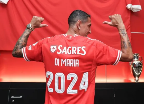 Ángel Di María fue presentado como nuevo refuerzo del Benfica