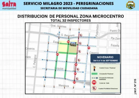Dispositivo especial por la Novena del Milagro